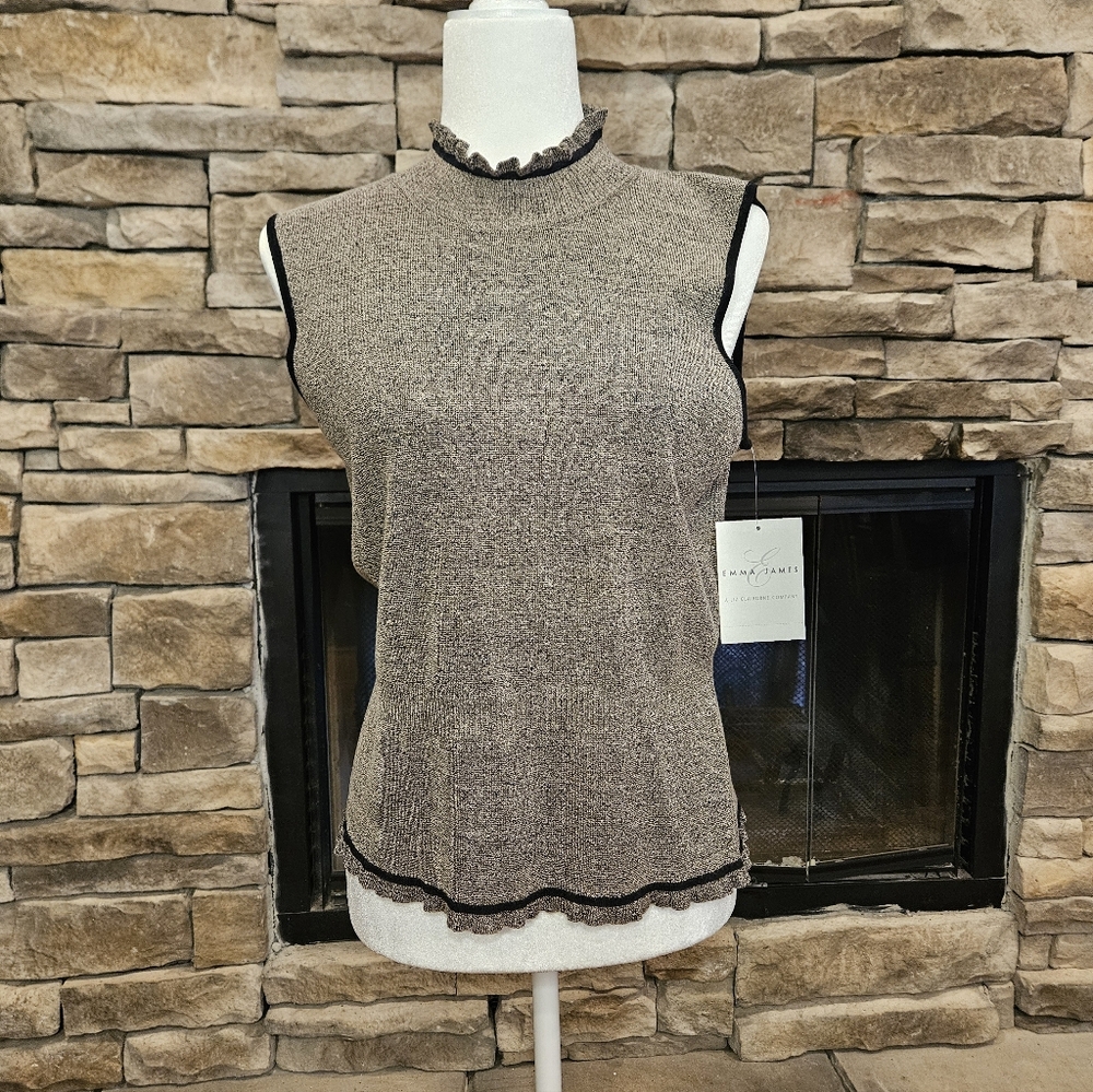 Emma James/Liz Claiborne Elegant Black Knit Top